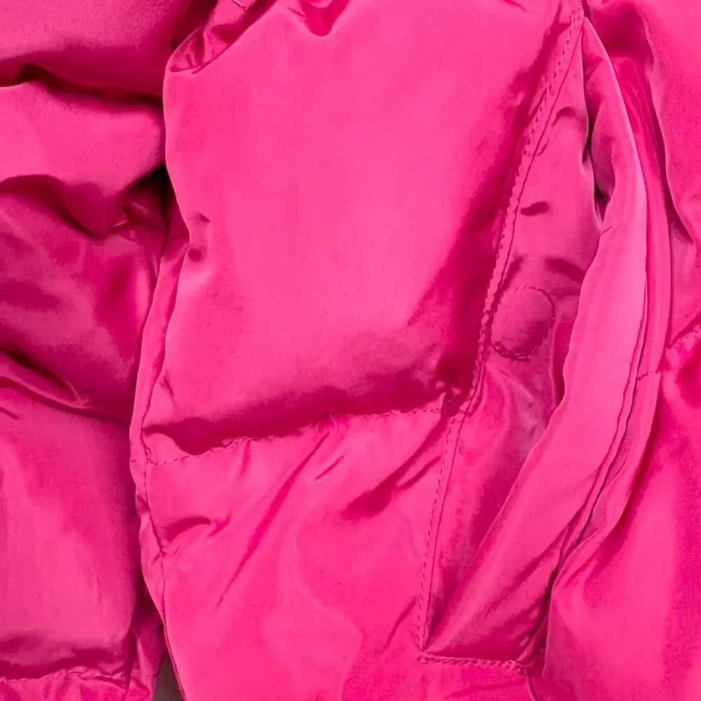 IVL Collective Puffer Jacket Pink Detachable Hood Zipper Pocket Size Medium